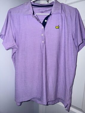 Magnolia Men's Light Lavender Polo with Embroidered Yellow Logo